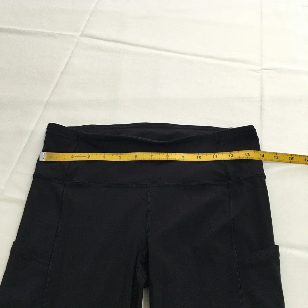 Lululemon Leggings Womens Size 8 Black High Rise Side Pockets